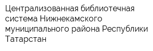 Централизованная библиотечная система Нижнекамского муниципального района Республики Татарстан