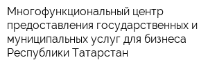 Многофункциональный центр предоставления государственных и муниципальных услуг для бизнеса Республики Татарстан