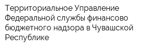 Территориальное Управление Федеральной службы финансово-бюджетного надзора в Чувашской Республике
