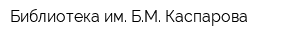 Библиотека им БМ Каспарова