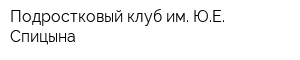 Подростковый клуб им ЮЕ Спицына