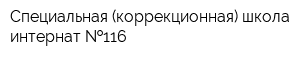 Специальная (коррекционная) школа-интернат  116