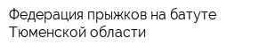Федерация прыжков на батуте Тюменской области
