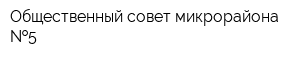 Общественный совет микрорайона  5