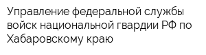 Управление федеральной службы войск национальной гвардии РФ по Хабаровскому краю