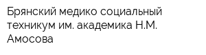 Брянский медико-социальный техникум им академика НМ Амосова