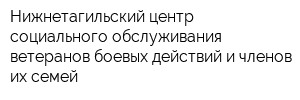 Нижнетагильский центр социального обслуживания ветеранов боевых действий и членов их семей
