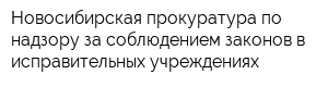 Новосибирская прокуратура по надзору за соблюдением законов в исправительных учреждениях