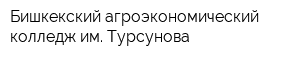 Бишкекский агроэкономический колледж им Турсунова