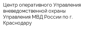 Центр оперативного Управления вневедомственной охраны Управления МВД России по г Краснодару