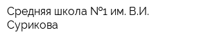 Средняя школа  1 им ВИ Сурикова