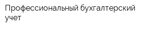 Профессиональный бухгалтерский учет