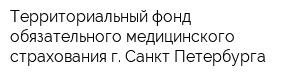 Территориальный фонд обязательного медицинского страхования г Санкт-Петербурга