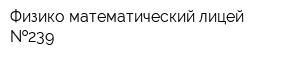 Физико-математический лицей  239