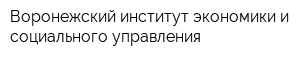 Воронежский институт экономики и социального управления