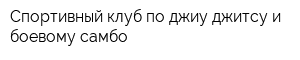 Спортивный клуб по джиу-джитсу и боевому самбо
