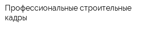 Профессиональные строительные кадры