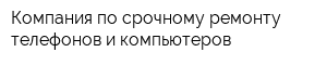 Компания по срочному ремонту телефонов и компьютеров