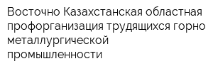 Восточно-Казахстанская областная профорганизация трудящихся горно-металлургической промышленности