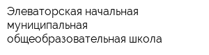 Элеваторская начальная муниципальная общеобразовательная школа