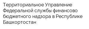 Территориальное Управление Федеральной службы финансово-бюджетного надзора в Республике Башкортостан