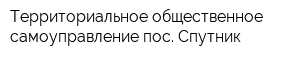 Территориальное общественное самоуправление пос Спутник