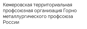 Кемеровская территориальная профсоюзная организация Горно-металлургического профсоюза России