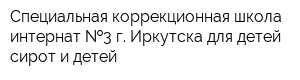 Специальная коррекционная школа-интернат  3 г Иркутска для детей-сирот и детей
