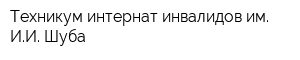 Техникум-интернат инвалидов им ИИ Шуба