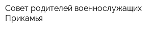 Совет родителей военнослужащих Прикамья