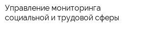 Управление мониторинга социальной и трудовой сферы