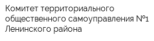Комитет территориального общественного самоуправления  1 Ленинского района