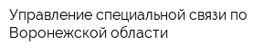 Управление специальной связи по Воронежской области