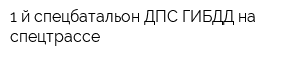 1-й спецбатальон ДПС ГИБДД на спецтрассе