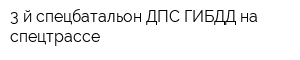 3-й спецбатальон ДПС ГИБДД на спецтрассе