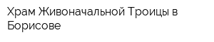 Храм Живоначальной Троицы в Борисове