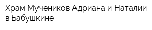 Храм Мучеников Адриана и Наталии в Бабушкине