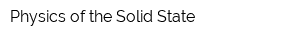 Physics of the Solid State