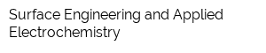 Surface Engineering and Applied Electrochemistry