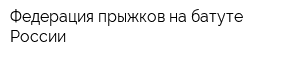 Федерация прыжков на батуте России