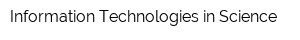 Information Technologies in Science