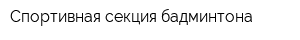 Спортивная секция бадминтона
