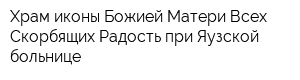 Храм иконы Божией Матери Всех Скорбящих Радость при Яузской больнице