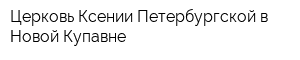 Церковь Ксении Петербургской в Новой Купавне
