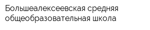 Большеалексеевская средняя общеобразовательная школа