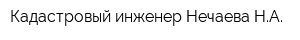 Кадастровый инженер Нечаева НА
