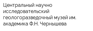 Центральный научно-исследовательский геологоразведочный музей им академика ФН Чернышева
