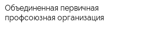 Объединенная первичная профсоюзная организация