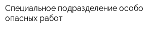 Специальное подразделение особо-опасных работ