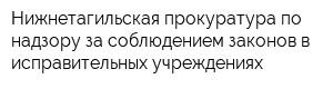 Нижнетагильская прокуратура по надзору за соблюдением законов в исправительных учреждениях